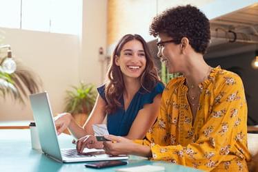 family looking into checking account 